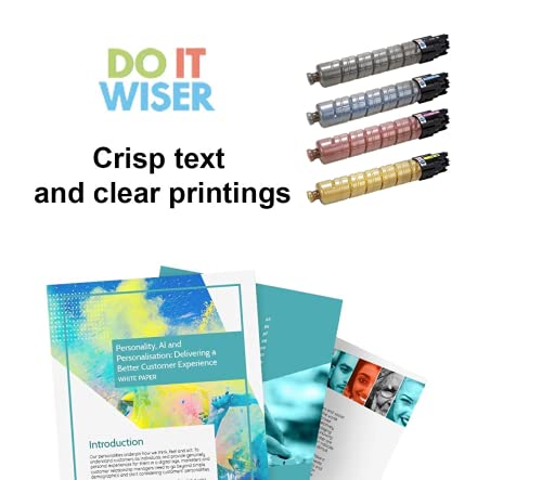 Do it Wiser Compatible Printer Toner Cartridge Replacement for Ricoh Aficio SP C811DN SPC811 C811 | 820000 820008 820016 820024 (4-Pack)
