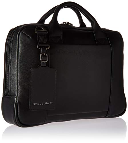 Briggs & Riley @ Work-Leather Brief, Black, Slim