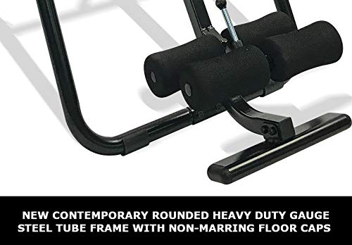 Body Vision IT9825 Premium Inversion Table with Adjustable Head Rest & Lumbar Support Pad, - Heavy Dutyup to 250 lbs., Gray