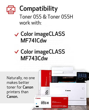 Canon imageCLASS MF741Cdw Wireless Color All-in-One Laser Printer-Multifunction-Up to 28 ISO ppm-Mobile-Ready, Duplex Laser Printer Compatible with Alexa,Bundle with JAWFOAL Printer Cable