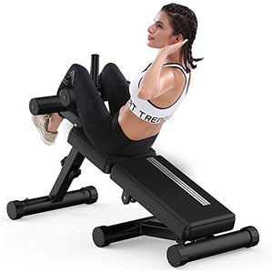 DSWHM Safety Comfortable Strength Training Equipment Bench Press Weight Bar Bench Press Bench Strength Training Plates for Full Body Workout