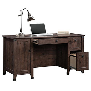 2 Piece Home Office Set with Computer Desk and File Cabinet in Coffee Oak