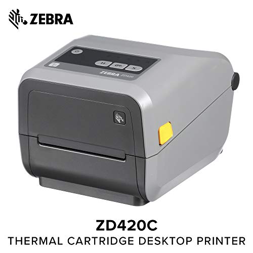 Zebra - ZD420c Ribbon Cartridge Desktop Printer for Labels and Barcodes - Print Width 4 in - 300 dpi - Interface: Wifi, Bluetooth, USB - ZD42043-C01W01EZ