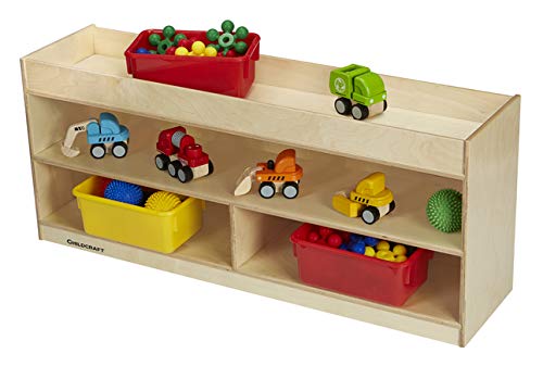 Childcraft Narrow Storage Unit with Well Top, 3 Compartments