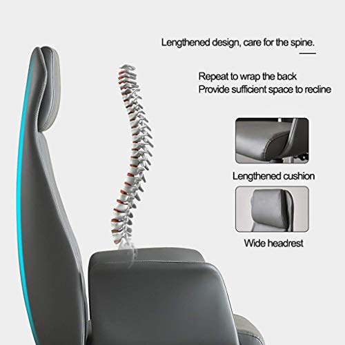 Office Desk Chair Boss Chair Leather Seat, Lift Swivel Business Study Chair