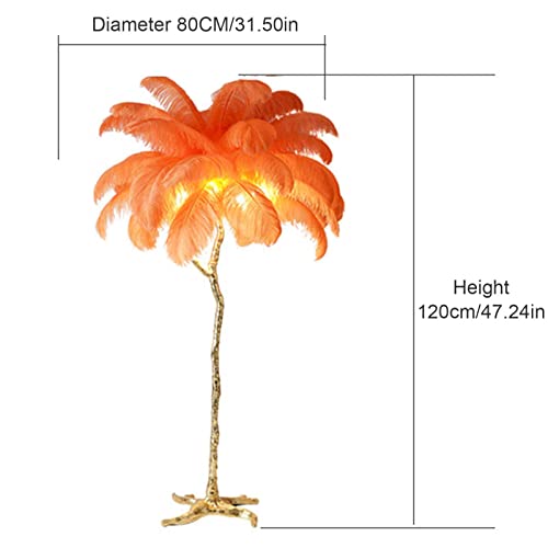 KOHARA Ostrich Feather Floor Lamp - Three Color Dimmable Nordic Standing Lamp