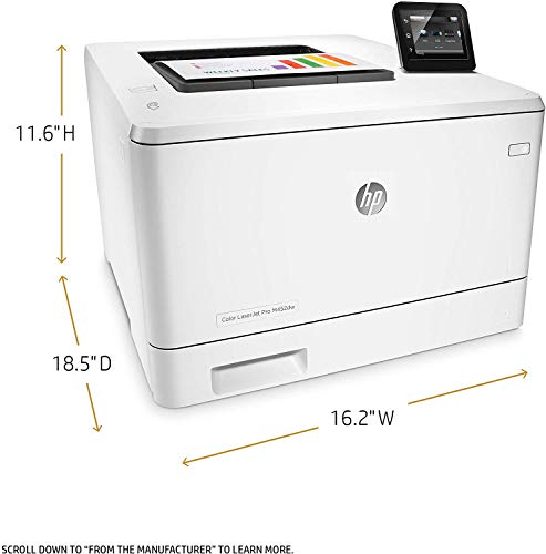 HP LaserJet Pro M452dw Wireless Color Laser Printer with Duplex Printing (CF394A)