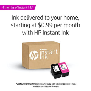 HP DeskJet 3755 Compact All-in-One Wireless Printer, HP Instant Ink, Works with Alexa - Stone Accent (J9V91A)