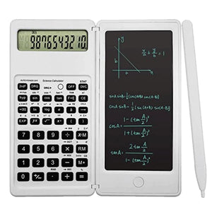 None Foldable Scientific Calculator 10-Digit Digital Large Display with Erasable Writing Tablet & Drawing Pad