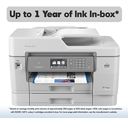 Brother Inkjet Printer, MFCJ6945DW, INKvestment Color Inkjet All-in-One Printer with Wireless, Duplex Printing and Up to 1-Year of Ink in-Box, Amazon Dash Replenishment Enabled
