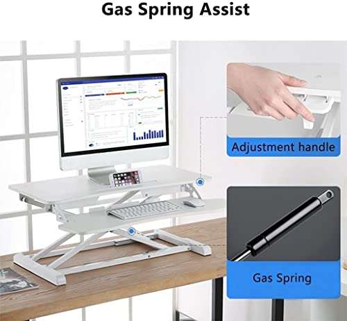 Standing Desk Converter Computer Work Station Height Adjustable Stand Up Desk Ergonomic - Black
