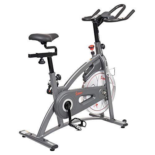 Sunny Health & Fitness Magnetic Belt Drive Indoor Cycling Bike - SF-B1877, silver