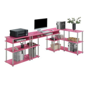 Convenience Concepts Designs2Go 3-Piece Pink Office Set