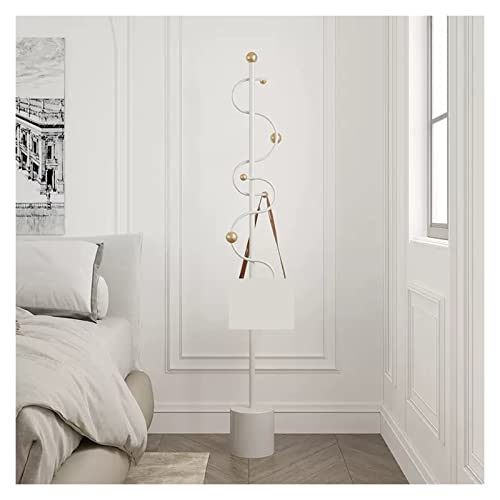 BinOxy Freestanding Coat Rack - Gold Coat Stand for Bedroom, Living Room, and Hotel Entryway