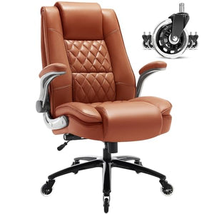 EZAKI High Back Office Chair with Flip-up Arms and Built-in Lumbar Support