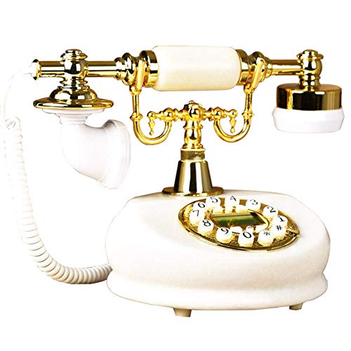 Vintage Antique Natural Jade Old-Fashioned Art Telephone - Call Record Query Redial - Fashion Creative Decoration Landline
