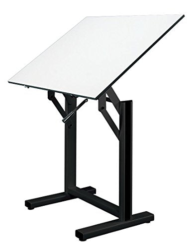 Alvin EN42-3 Ensign Table, Black Base White Top (31" x 42")