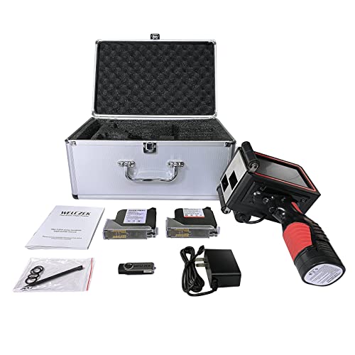 WELCZEK Portable 2 Inch Handheld Inkjet Printer, 50.8mm Handheld Printer, Dual Nozzles Handheld Inkjet Coding Machine for Logo/Date/Barcode/Qr Code/Label etc.