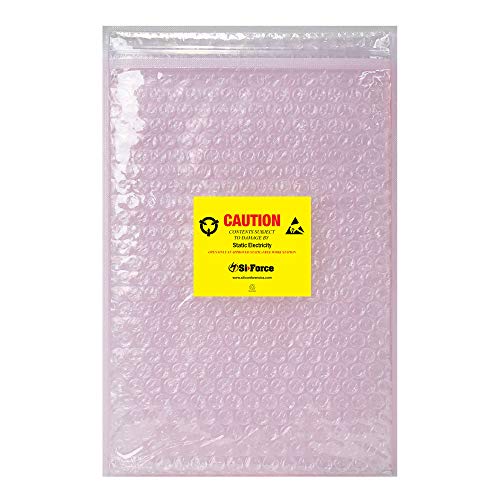 Anti Static Bubble Bags, Resealable Static Shielding Bag, Reusable for Sensitive Electronic Components (Large Qty 100)