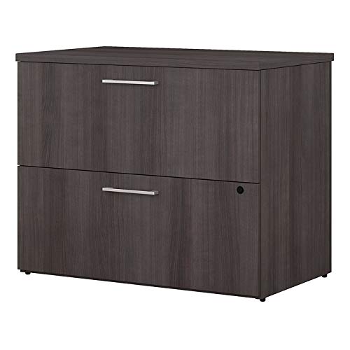 Bush Business Furniture 400 Series 36W 2 Drawer Lateral File Cabinet in Storm Gray