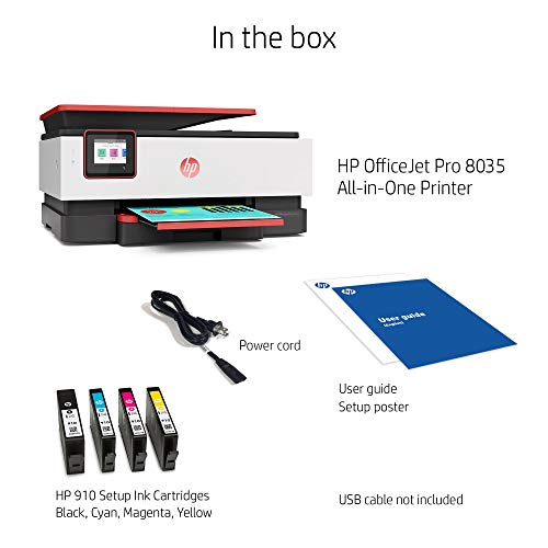 HP OfficeJet Pro 8035 All-in-One Wireless Printer - Includes 8 Months of Ink, HP Instant Ink, Works with Alexa - Coral (4KJ65A)