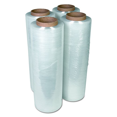 Universal 62018 Handwrap Stretch Film, 18" x 2000ft Roll, 15mic, 60-Gauge (Case of 4)