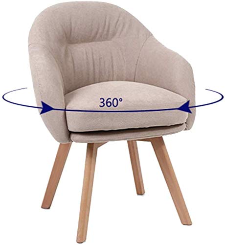 Office Desk Chair Sofa Chair Cloth Desk Chair Nordic Computer Chair Household Comfortable Sedentary Balcony Leisure Fully Removable and Washable Wooden Legs Nail Chair(Color:B)