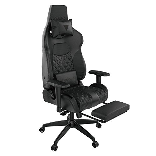 GAMDIAS Multi-Color RGB Gaming Chair High Back with Footrest Adjusting Headrest and Lumbar Support, Black (Achilles P1 Black/Black)