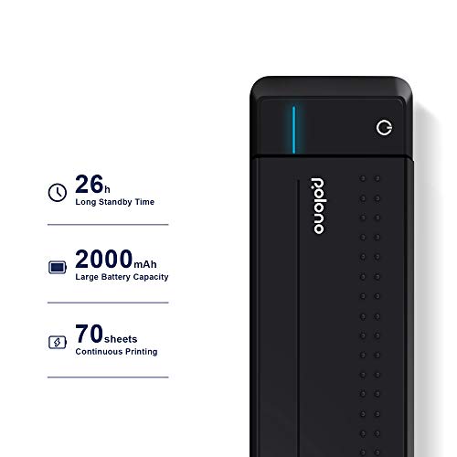 Polono Wireless A4 Paper Printer,Portable Bluetooth Printer, Mini Printer Support Ordinary A4 Paper,Direct Thermal Transfer Printer with Auto Paper Feed, Available for Android and iOS Phones