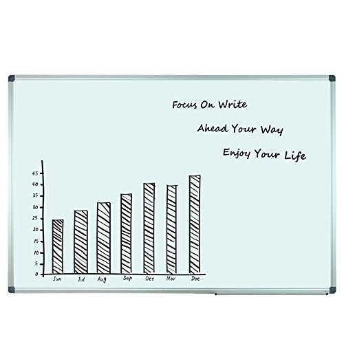 Large 72" x 40" Magnetic Dry Erase Board - Wall Mounted Whiteboard| White Board with Pen Tray, Aluminum Message Presentation Memo Board for Office & School