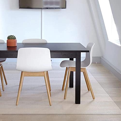 ZHOUHONG Clear Desk Chair Mat Runner Rug - Heavy Duty Waterproof Protector - Multipurpose Vinyl Roll, 2mm Thick, Various Widths