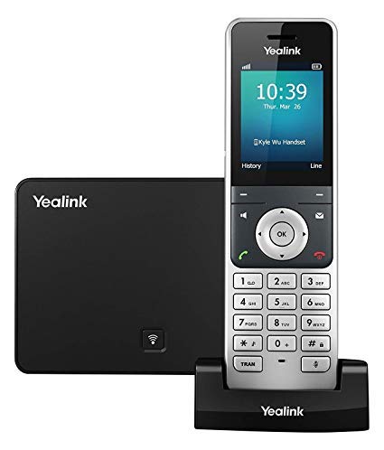 Global Teck Bundle of Yealink W60P IP Cordless Phone Office Bundle | DECT Handsets (5), Base Unit, Power Supply and Microfiber Cloth | Requires VoIP Service (Yealink W56P Base and 5 handsets)