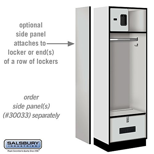 Salsbury Industries Designer Wood Locker 18-Inch Grey