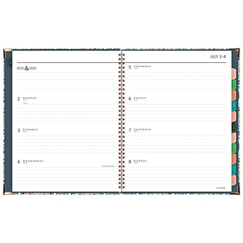 AT-A-GLANCE Academic Weekly / Monthly Planner, July 2018 - June 2019, 8-1/2" x 11", Hardcover, Badge Tile (6124T-905A)