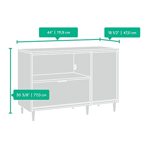 Sauder Clifford Place Credenza, Grand Walnut Finish - TV Stand for TVs up to 46