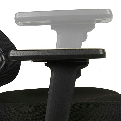 Alera ALEELT4214F Elusion II Series Mesh Mid-Back Swivel/Tilt Chair with Adjustable Arms, Black
