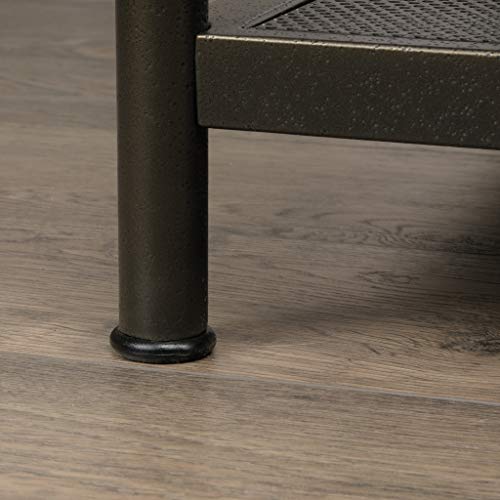 Sauder 420701 Boulevard Cafe Executive Desk, Black & Vintage Oak Finish