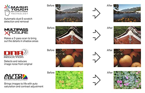 Pacific Image PowerSlide X Plus 35mm Slide Scanner - Auto Batch Scan, 10000 dpi, True Color, Mac/PC