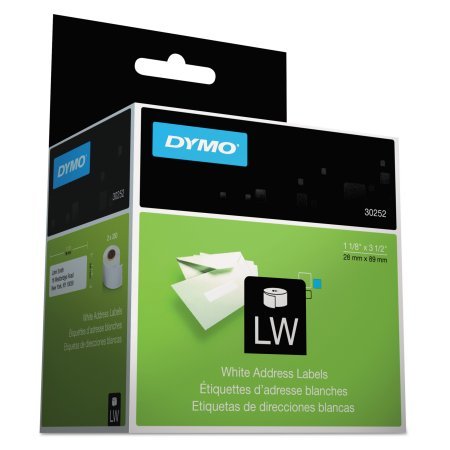DYMO 30252 LabelWriter Adhesive White Address Labels (Pack of 10) For use with LabelWriter 450, LabelWriter 450 Turbo and LabelWriter 450 Twin Turbo Address Labels; Direct Thermal Printing Process