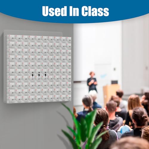 QUARPAL Acrylic Clear Cell Phone Locker Storage Box with Door Locks - Wall Mounted (100)