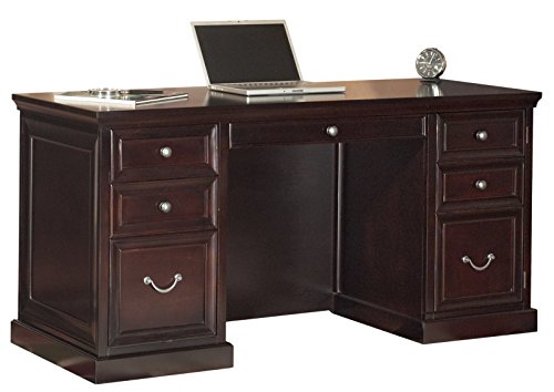 Martin Furniture Fulton 61" Space Saver Double Pedestal Desk - Fully Assembled