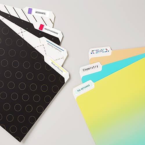 Avery Blue File Folder Labels for Laser and Inkjet Printers with TrueBlock Technology, 2/3 inches x 3-7/16 inches, 5 Packs (5766)