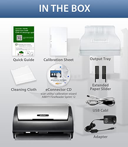 Plustek PSD300 Plus Document Scanner with ADF and Built-in Barcode Recognition