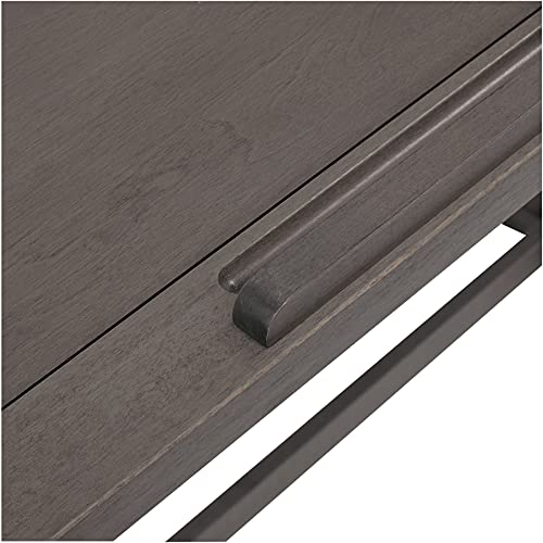 Offex Classic Design Vintage Solid Wood Drawing/Drafting Table with 42" x 30" Angle Adjustable Top and 24" Pencil Ledge - Slate Gray