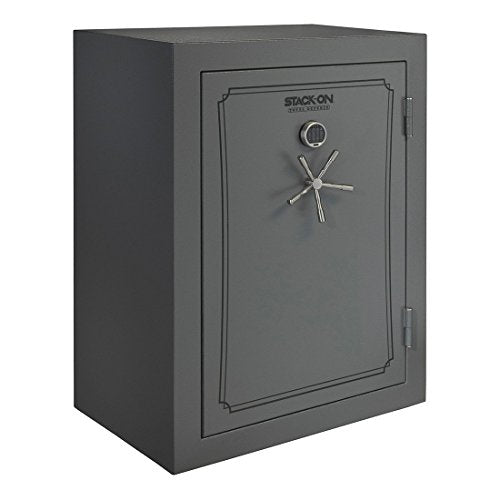 Stack-On TD-69-GP-E-S Total Defense 51-69 Gun Safe with Electronic Lock, Gray Pebble