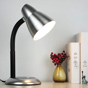 SCAUA Metal Desk Lamp with Adjustable Goose Neck - Ideal for Bedroom, Study Room, and Office