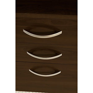 Bush Business Furniture Series C Elite 60W x 43D Right Hand L Desk with Return and 3 Drawer Pedestal in Mocha Cherry