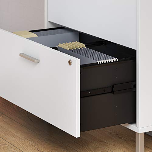 Office by kathy ireland Method Lateral File Cabinet with Hutch in White