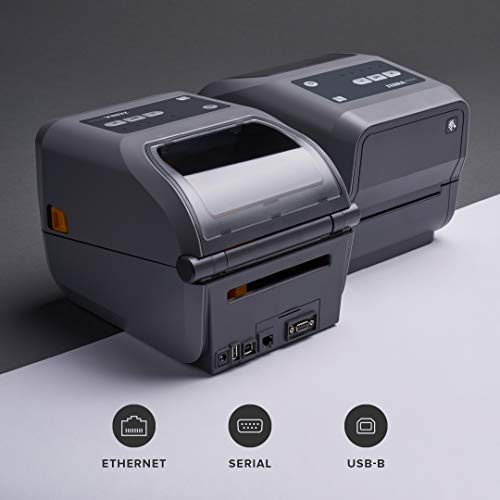 Zebra ZD620t Thermal Transfer Desktop Printer 300 dpi Print Width 4 in Ethernet Serial USB ZD62043-T01F00EZ