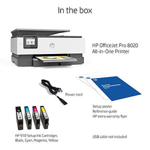 HP OfficeJet Pro 8020 All-in-One Wireless Printer, with Smart Tasks for Home Office Productivity (1KR62A)